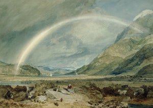 Landscape surrounding Kilchurn Castle, with the Cruchan Ben Mountains, Noon, 1801