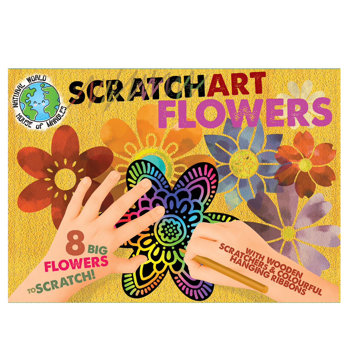 Scratch Art Flowers The Box