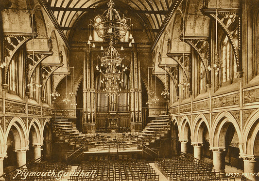 Interior Detail of Plymouth Guildhall, 1930, Print