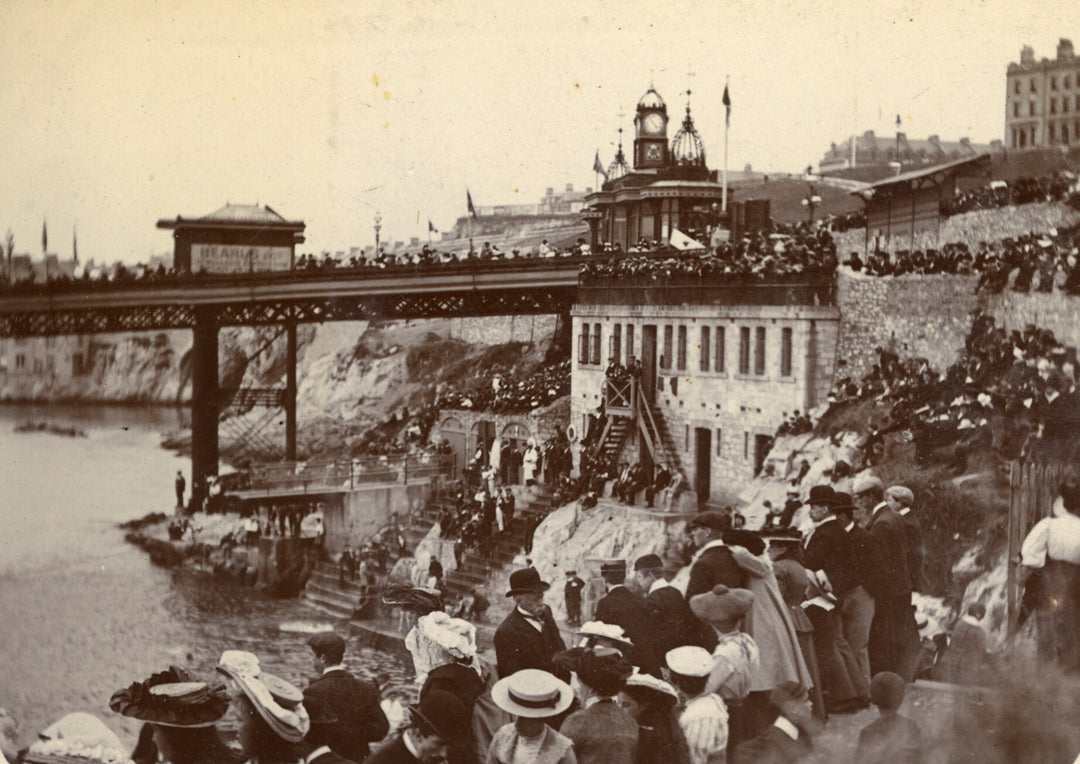 A Crowd at Plymouth Pier, 1905 Print