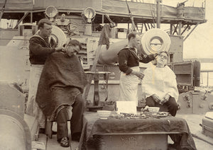 The Barbers on HMS Montagu, 1905, Print
