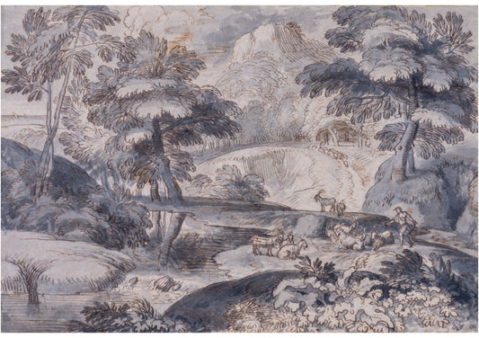 Landscape with Goats, Print