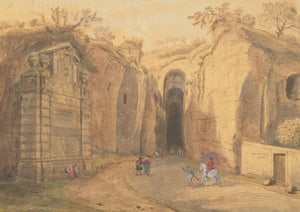 Drawing of the Entrance to The Grotto of Posilipo, 1736 Print