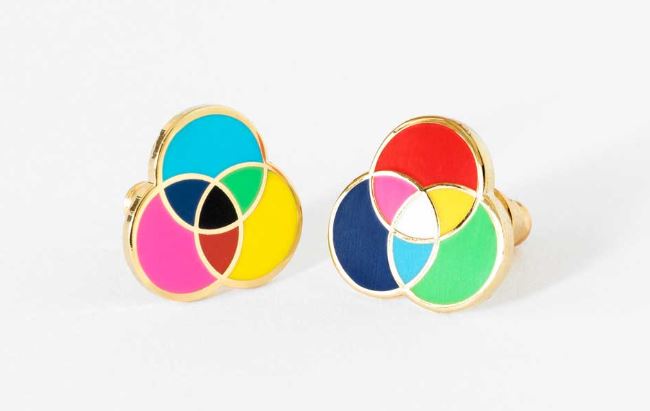 Colour RGB CMYK Earrings in Glass Vial