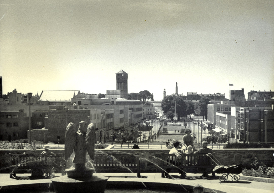 View of Plymouth Hoe along Armada Way in the 1960s, Print