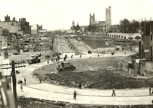 Construction of Royal Parade in 1947, Print