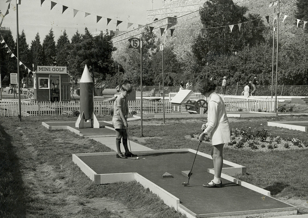 Mini Golf on Plymouth Hoe in the mid 1900s, Print