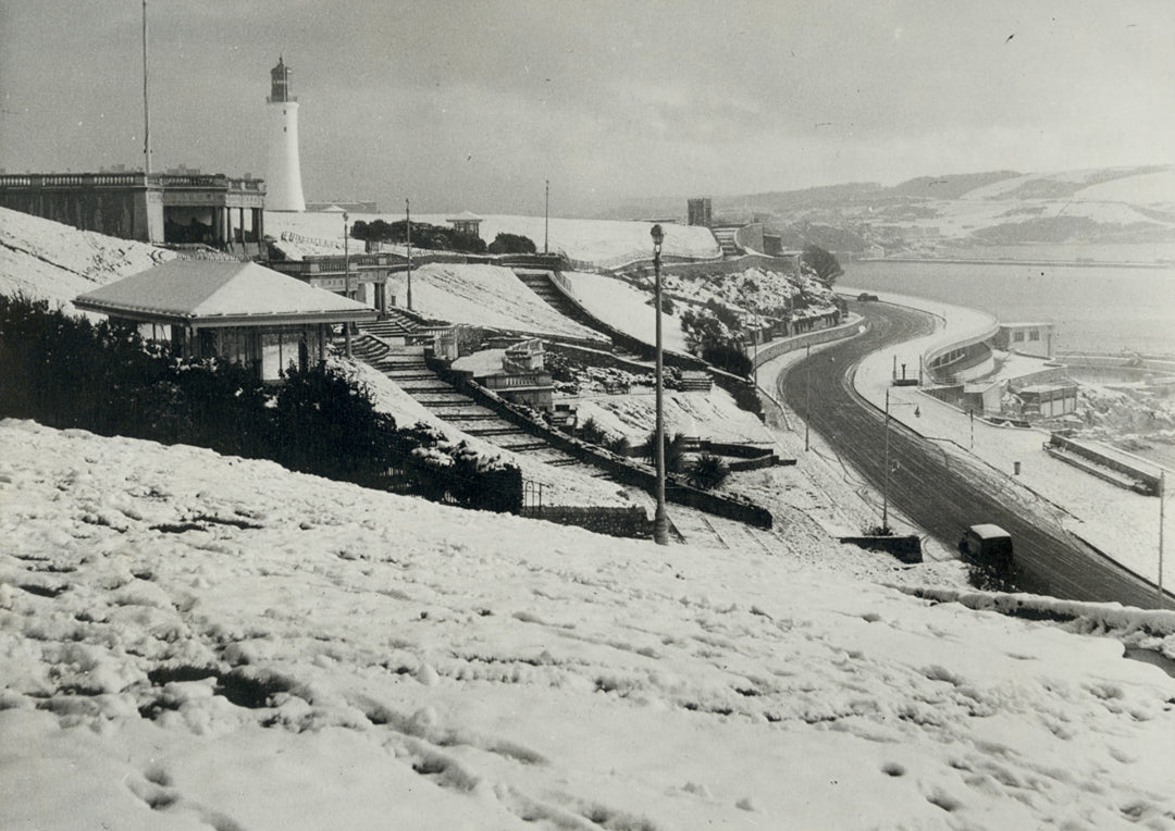 Snow Scene on Plymouth Hoe in 1937, Print