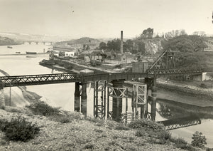Railway bridge across Hooe Lake, Plymstock in the 1900s