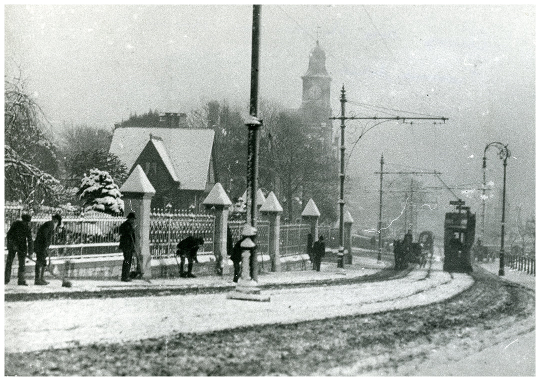 Devonport Technical School, Plymouth, in the snow, Print