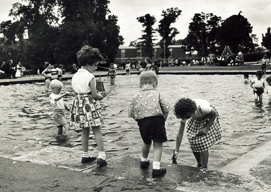 Children's play area at Central Park mid 1900s, Print