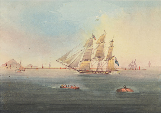 Ship in front of the Breakwater, Print