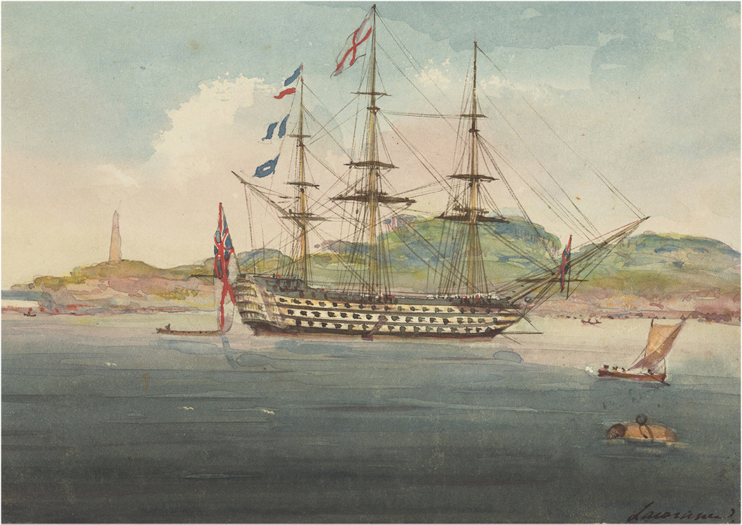 Tall Warship at Anchor
