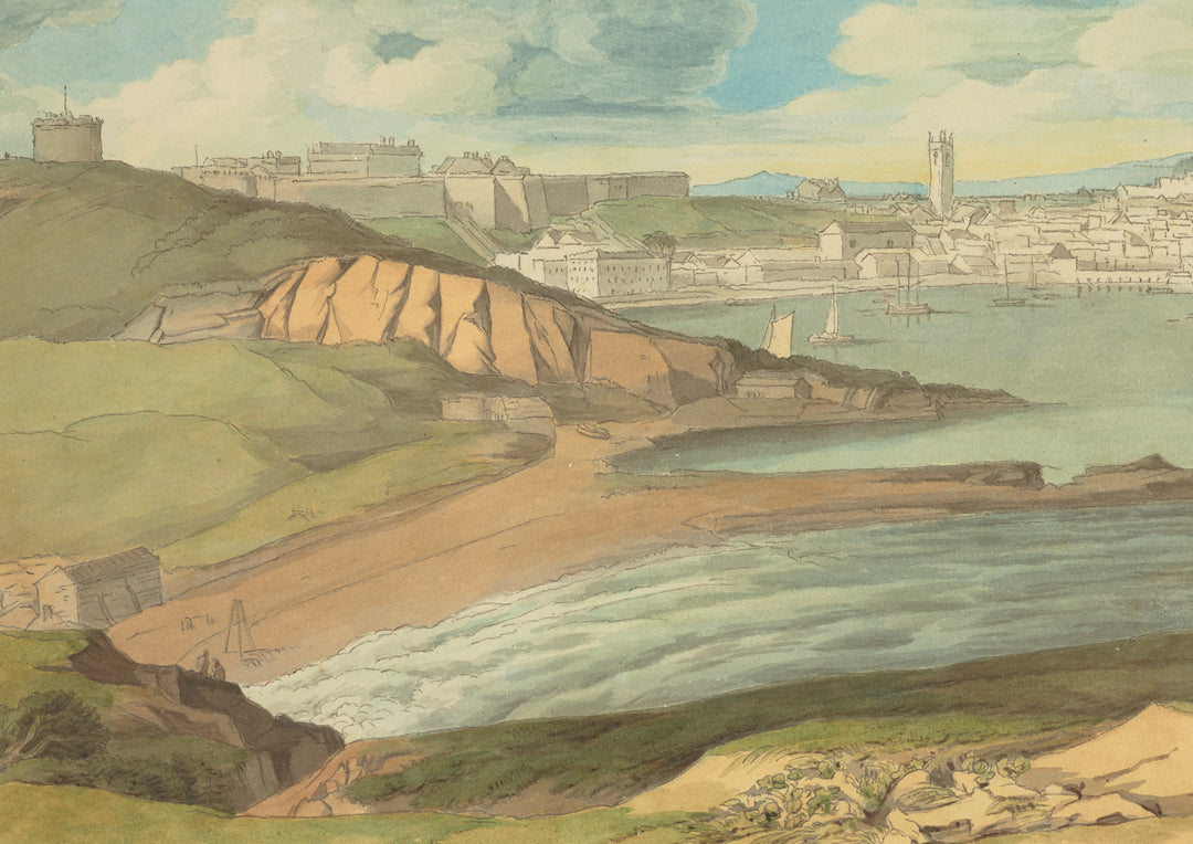 View of Plymouth from above Mount Batten, Print