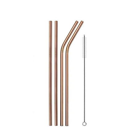 Rose Gold Straws