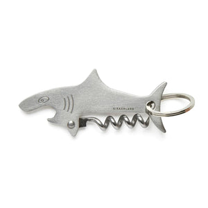 Shark Bottle Opener and Corkscrew Keyring