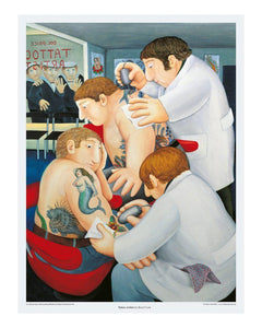 Beryl Cook - Tattoo Artists (8" X 10" Open Edition Print)