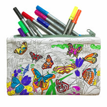 Load image into Gallery viewer, Butterfly Colour In Washable Pencil Case

