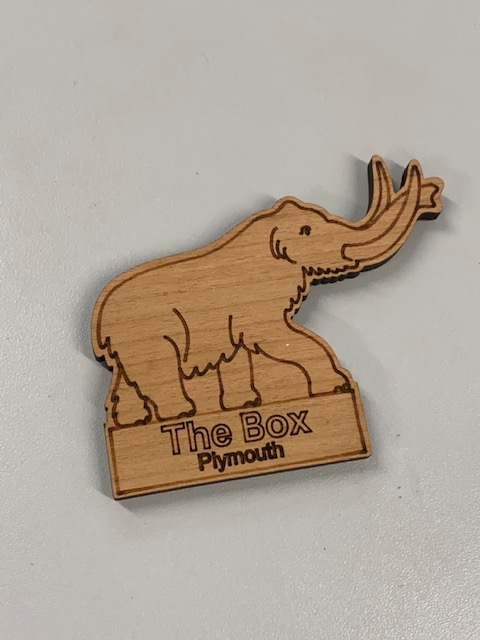 The Box Mammoth Wooden Magnet