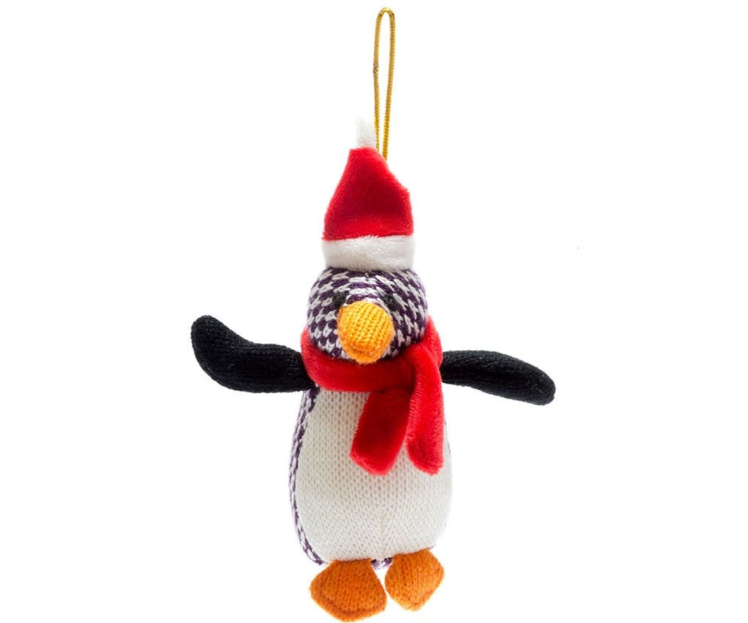 Knitted Penguin Christmas Decoration