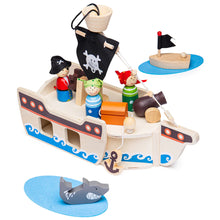 Load image into Gallery viewer, Wooden Pirate Ship Playset
