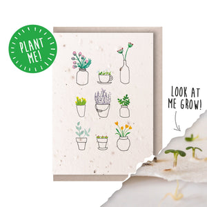 Plant Pots Plantable Seed Card