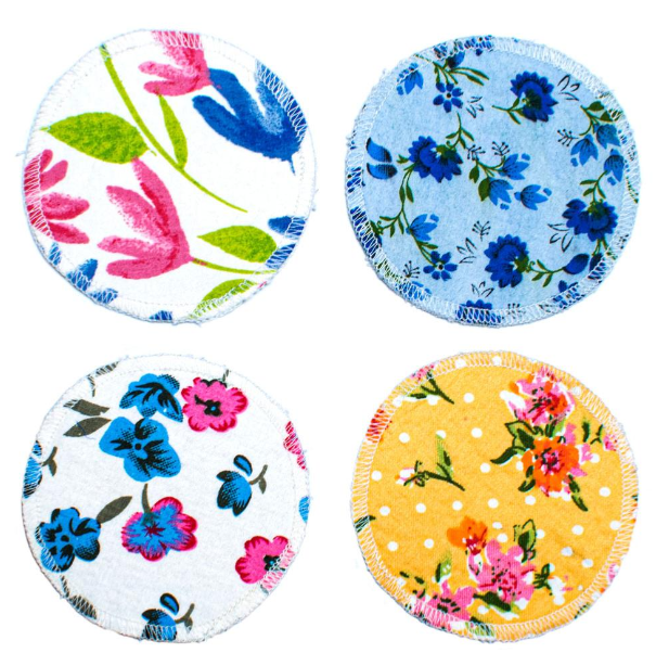 Reusable Make Up Remover Pads Set of 4 - Floral