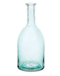 Tanvi Recycled Glass Bottle Vase Pale Blue